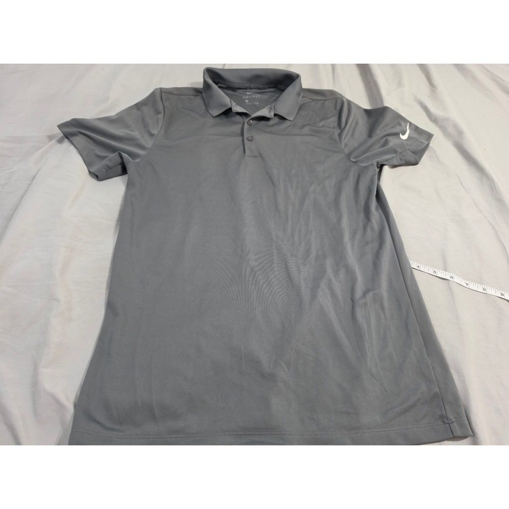 Nike Mens Dri-FIT Golf Polo Shirt Gray Short Sleeve AO2195-021 Small